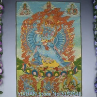 silk fine embroidery painting tibetan buddha tang ka tang kadawad golden kong double repair