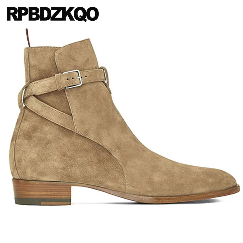 Замши осень мужские нарядные туфли с острыми носками 2021 класса люкс из