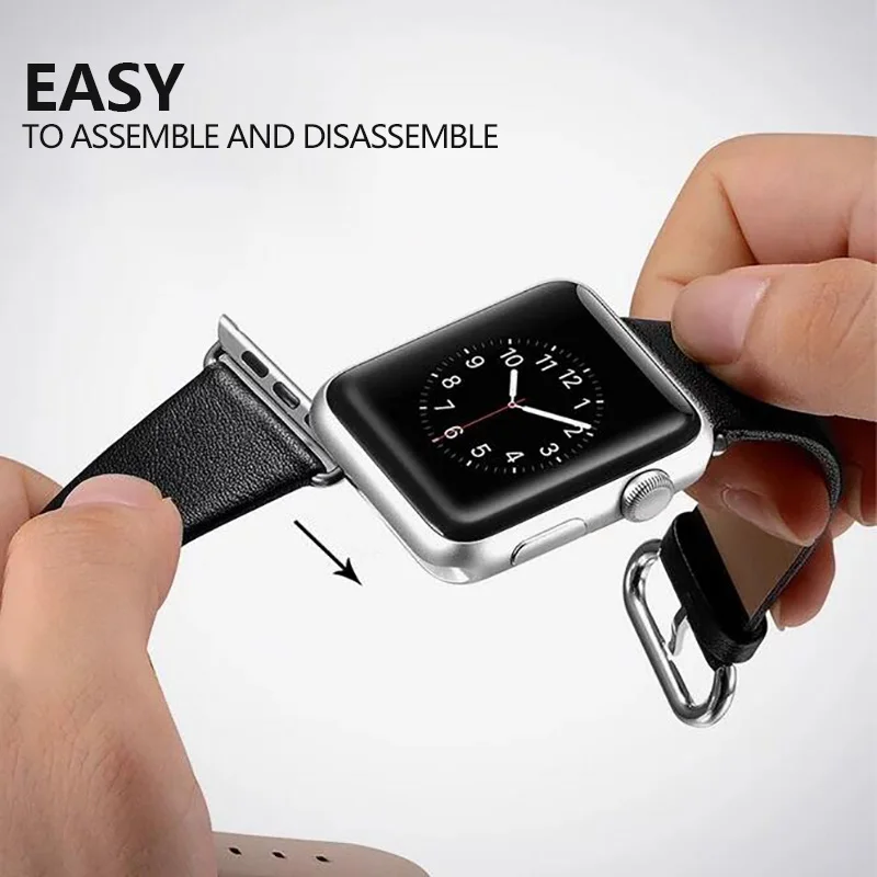Ремешок из натуральной телячьей кожи для Apple Watch Band 42 мм браслет iwatch 5 4 3 38 женский с