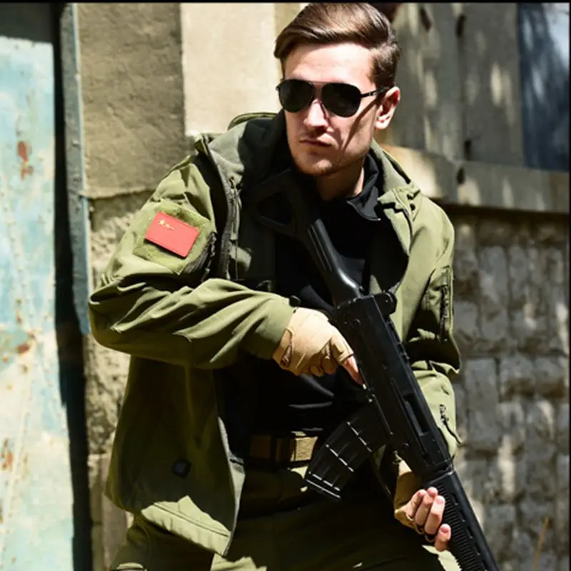 TAD тактическая куртка мужская скрывающаяся Акула кожа мягкая оболочка военная куртка водонепроницаемая ветрозащитная охотничья камуфляжная армейская одежда