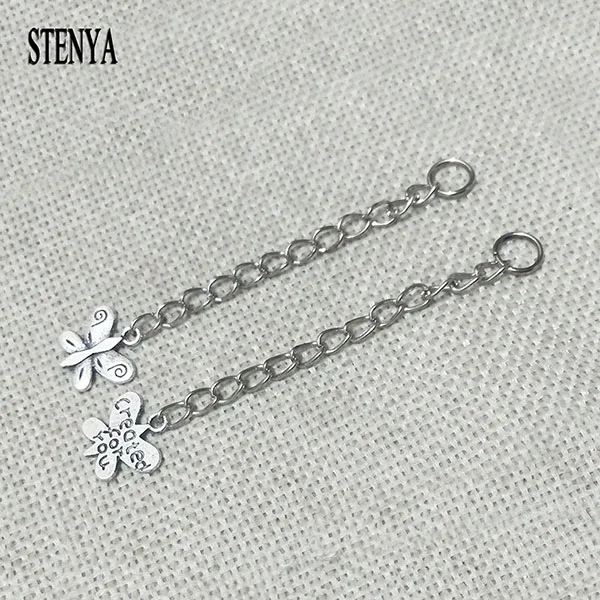 18mm STENYA удлиненные удлинительные цепочки с кисточками цепочки с бусинами ожерелье хвосты соединительные зажимы крюк прокладка ушко бижутерия в форме сердца - Цвет: 18mm