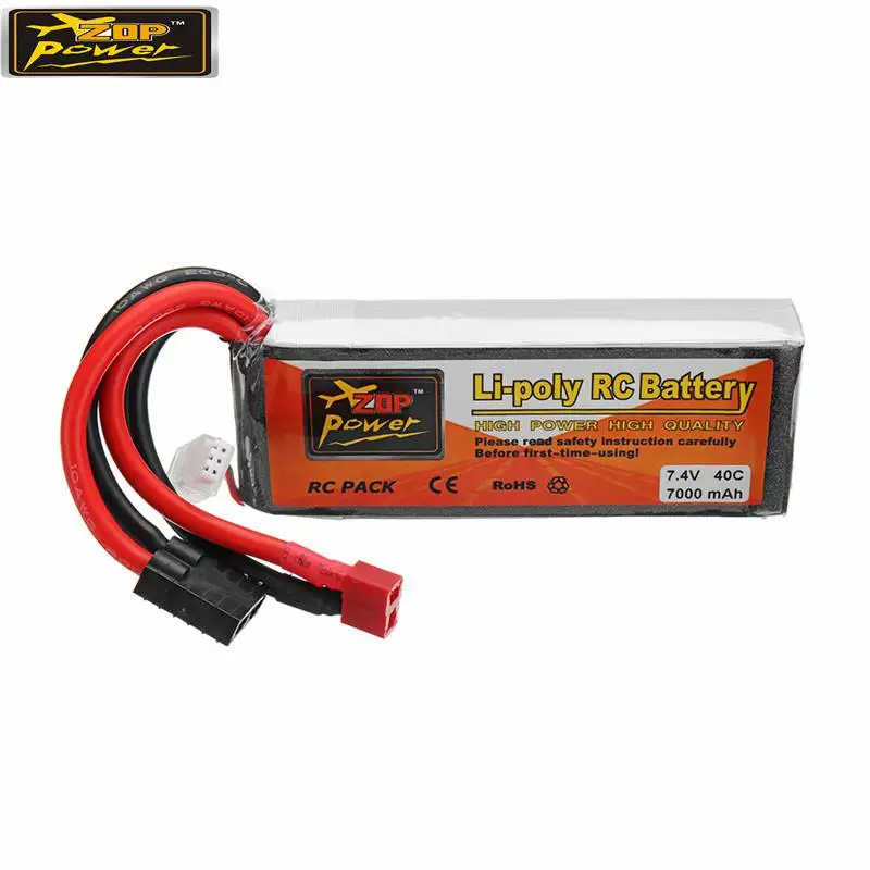 ZOP Power 7 4 в 7000 мАч 40C 2S аккумуляторная Lipo батарея для TRAXXAS SUMMIT RC Car|Детали и
