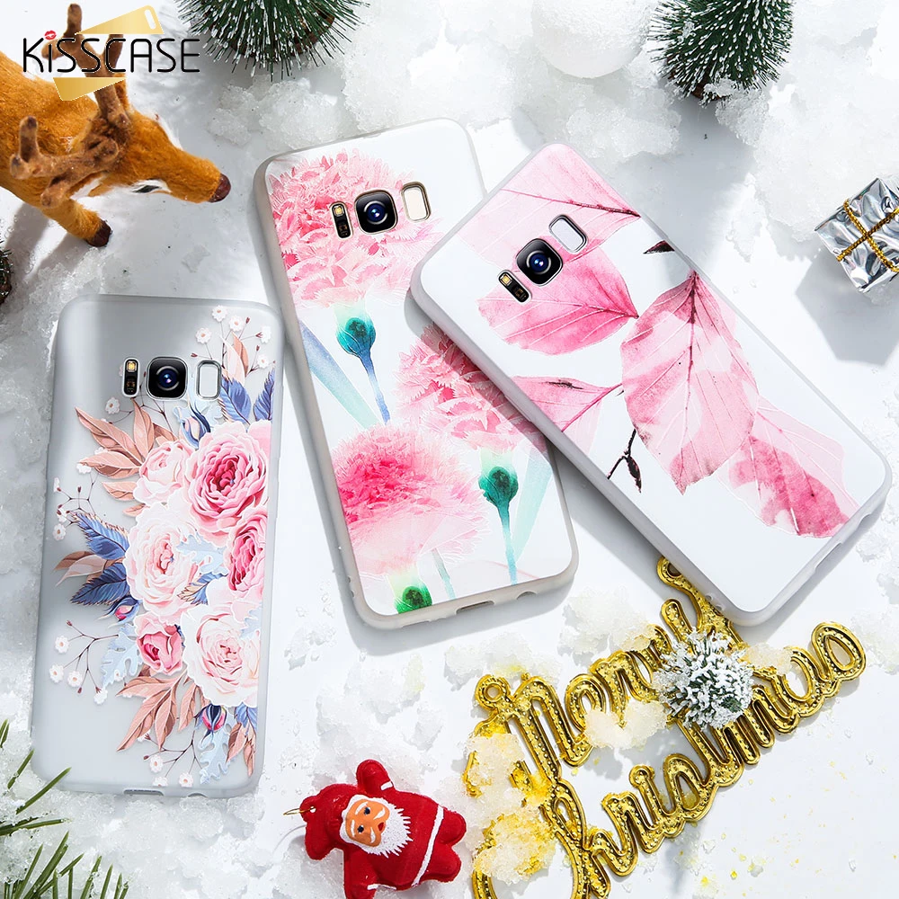 KISSCASE 3D Emboss чехол для samsung S9 Plus S8 мягкие чехлы из ТПУ телефонов Note 9 8 |