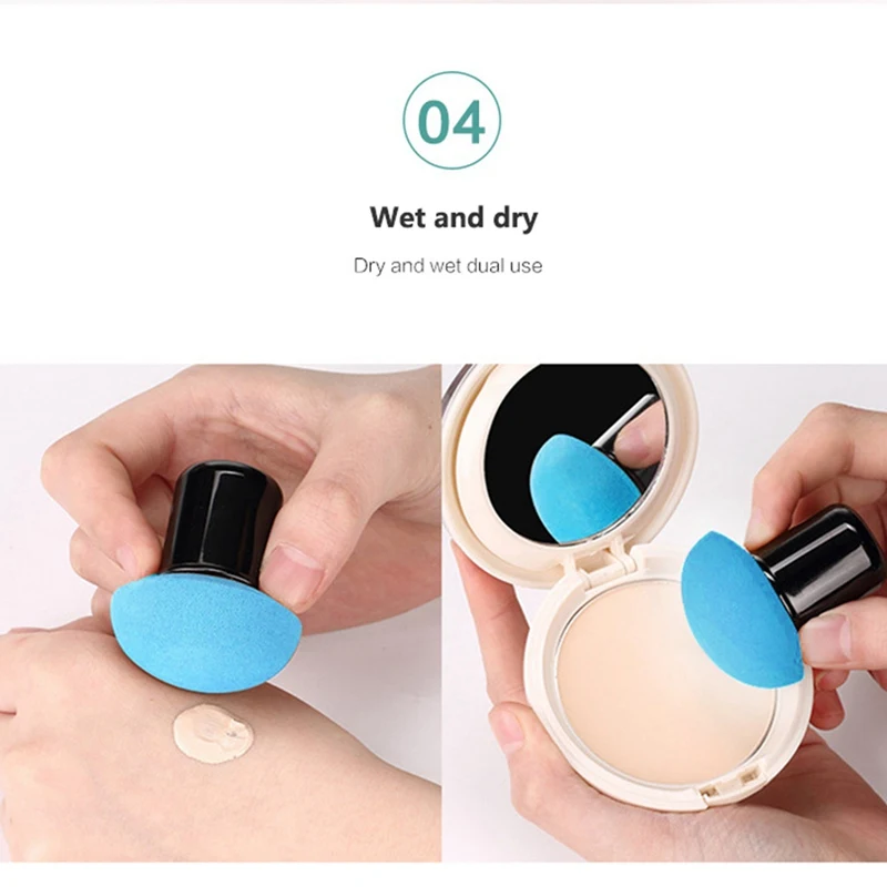 1 шт. губка Милая Грибная голова Косметика Влажный и сухой спонж размер большой с