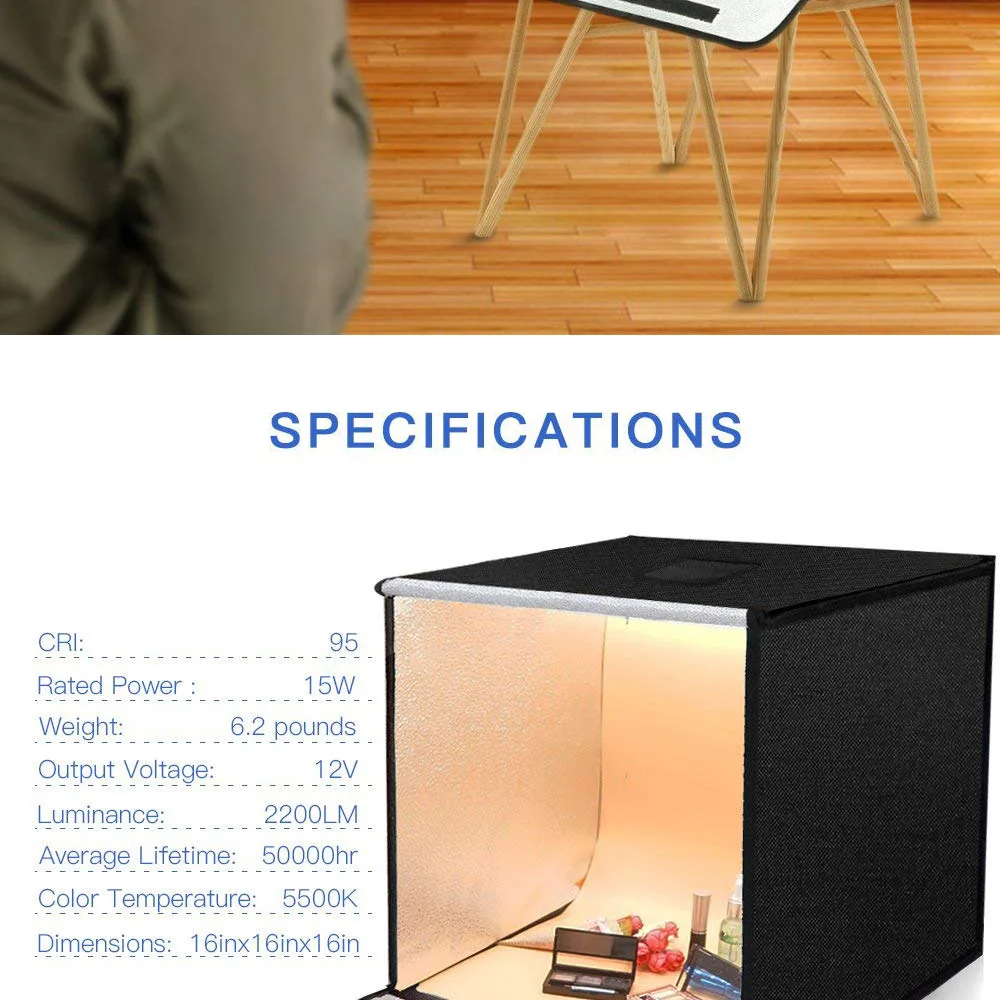 Capsaver F40 40*40 см светодиодный светильник, портативный складной светильник, фотостудия, светильник, палатка, фоны для фотосъемки ювелирных изделий, софтбокс