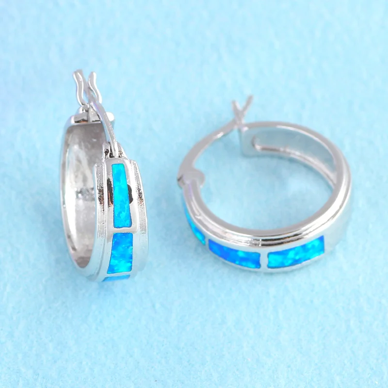 ROLILASON лидер продаж брендовый дизайн голубой огненный опал серебряные