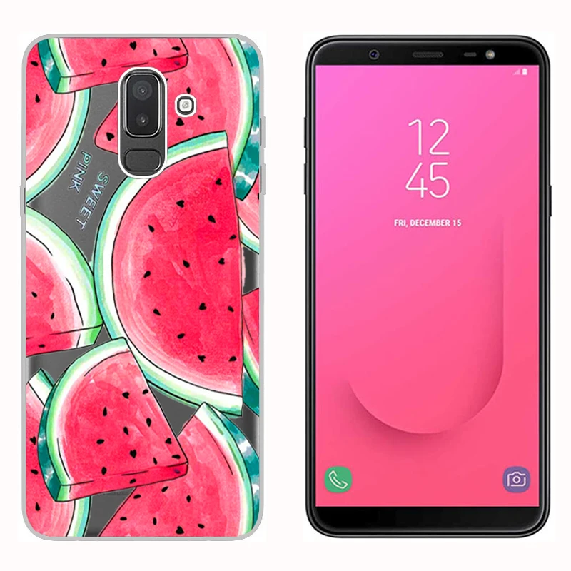 Чехлы для Samsung Galaxy J8 2018 чехол 6 0 дюйма Мягкий силиконовый прозрачный с принтом J810F |