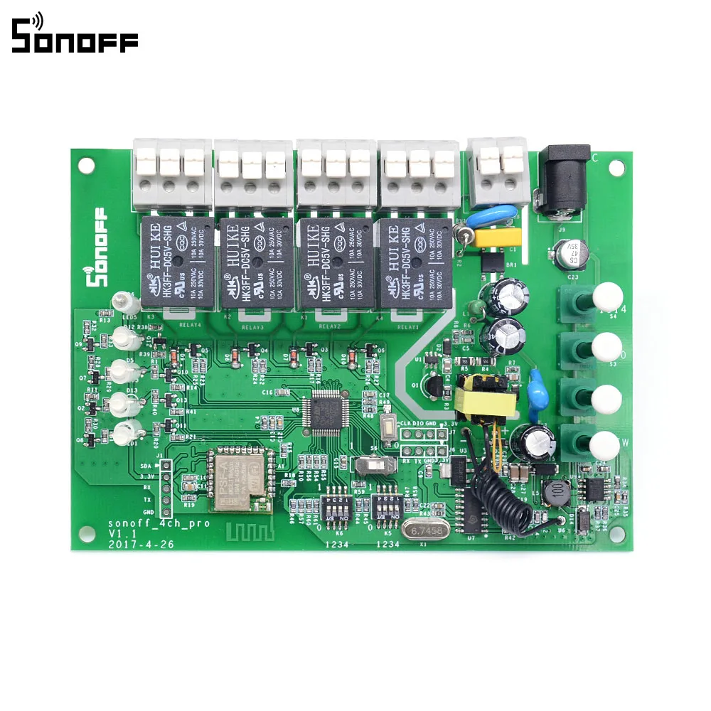 ITEAD sonoff 4CH Pro 4 gang 433 мГц монтажа Беспроводной удаленного Управление WI FI Smart Switch дома