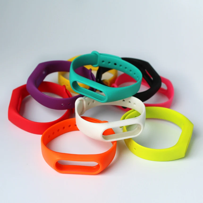 Браслет Xiaomi mi band 2 Силиконовый цветной сменный ремешок для Mi Band умный