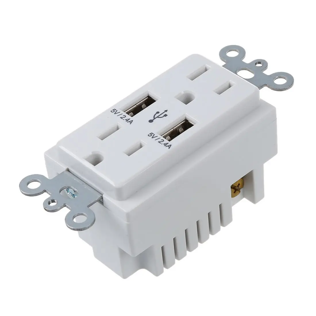 USB Зарядное устройство на выходе с стенной 15A колодка белый tu2152a|usb charger outlet|electrical