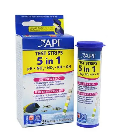 API 5 in 1 test Sera 5 в 1 легкие тест-полоски PH GH KH NO2 NO3 Тест-Комплект аквариумный аквариум набор для проверки воды - Цвет: API 5 in 1 test