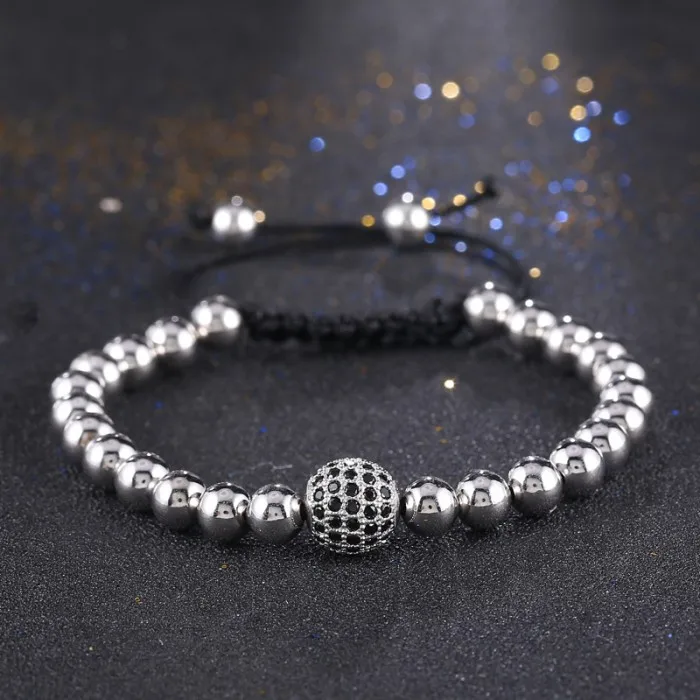 Лидер продаж бусины унисекс из искусственного циркония 10 мм с микрозакрепкой 1