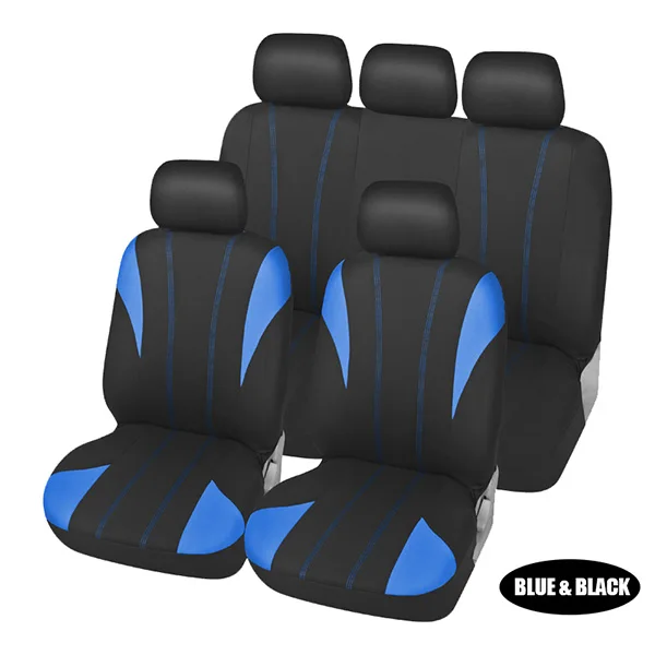 BLUE Защитные чехлы для автомобильных сидений-сплошной синий 50-50 или 60-40 задний сплит-Стенд Универсальный подходит для автомобильных автомобилей, грузовиков, внедорожников, фургонов - Название цвета: BLUE