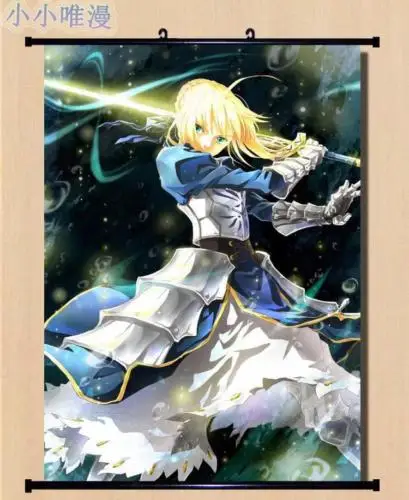 Аниме постер Fate/stay Night Fate Zero Saber настенная прокрутка печатная картина домашний