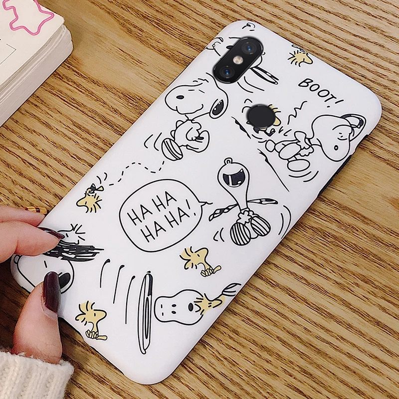 Cartoon Beagle Phone Case Soft mi 9SE 8 Explorer A2 For Xioami 6 Mix 2s MAX3 Matte IMD Silicone Back Cute God Antiknock Couqe |