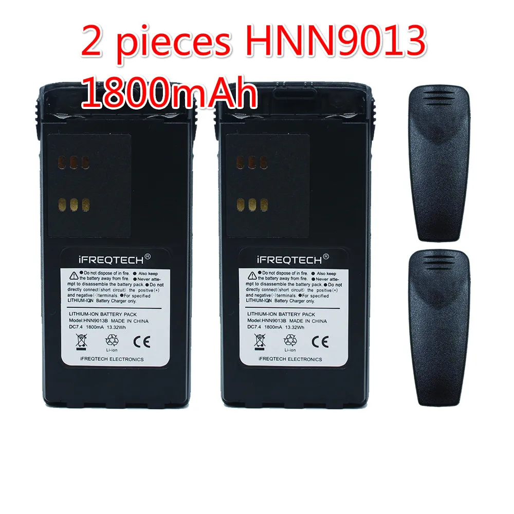 2 pieces HNN9013 HNN9013D PMNN4158 1800 мА/ч, литий-ионный аккумулятор для MOTOROLA радио GP340 GP380 GP640 GP680 HT1250 HT750 GP328 PRO5150 PR860 HNN9008 - Цвет: 2 pieces HNN9013
