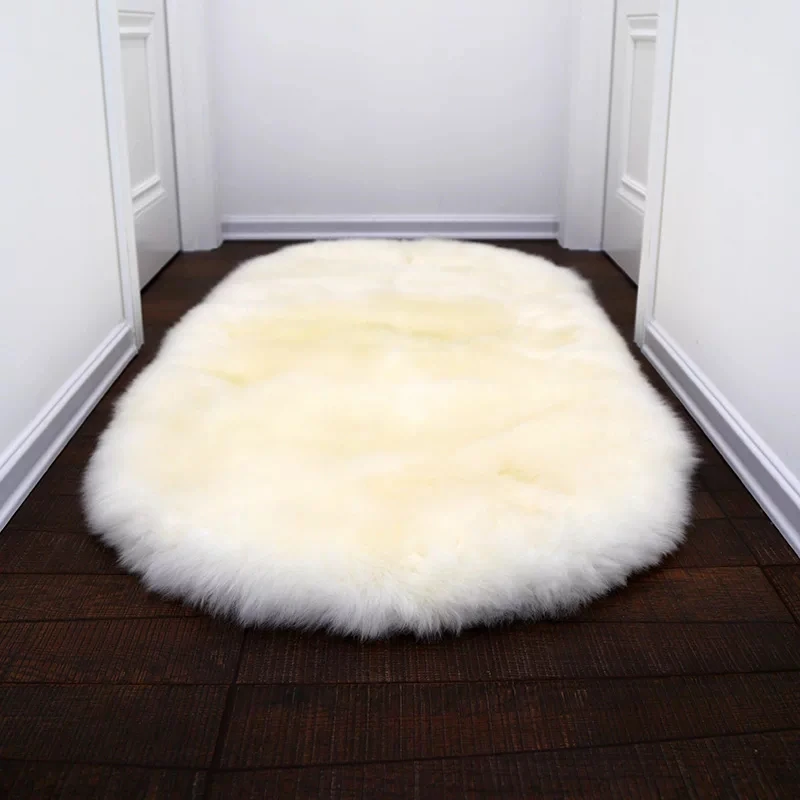 WonderFur уникальный дизайн эллиптический бежевый белый прикроватный коврик из