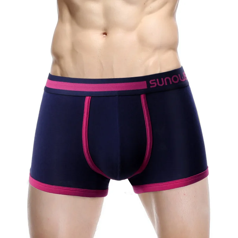 Новое u выпуклое мужское однотонное нижнее белье Четырехугольное бельё