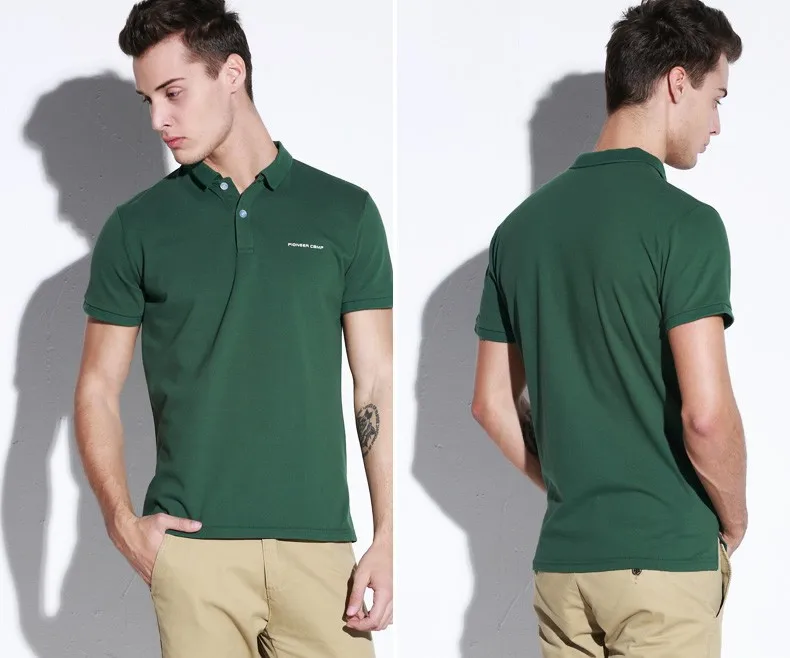 Pioneer Camp solid Color Breathable Classic Men's Polo Shirt Brand Clothing Men's Short-sleeved Recreational Polo Shirt 409010