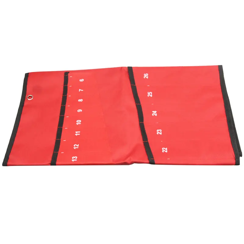 14 карманов двойное открытие офсетное кольцо гаечный ключ сумка для инструментов