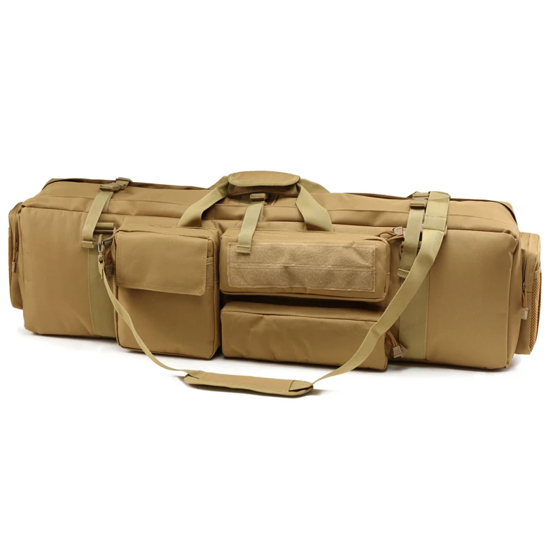 

100cm Backpack Dual Rifle Case Square Carry Bag Hunting Shoulder Strap Gun Protection Case Military Tactical Nylon Backpack