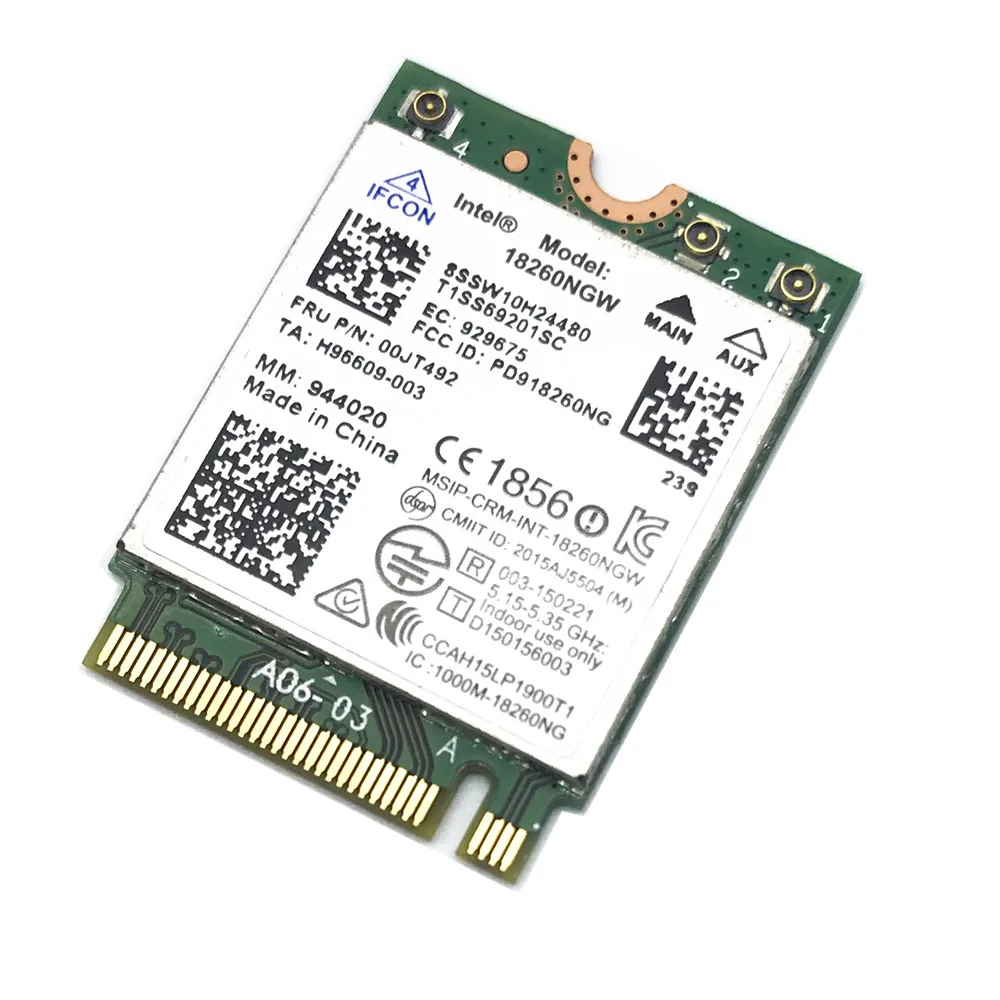 С гигабитной WiGig антенной-M 10041R Набор для Intel 18260 18260NGW 802.11ac 867 Мбит/с Bluetooth 4,1 WiFi карта