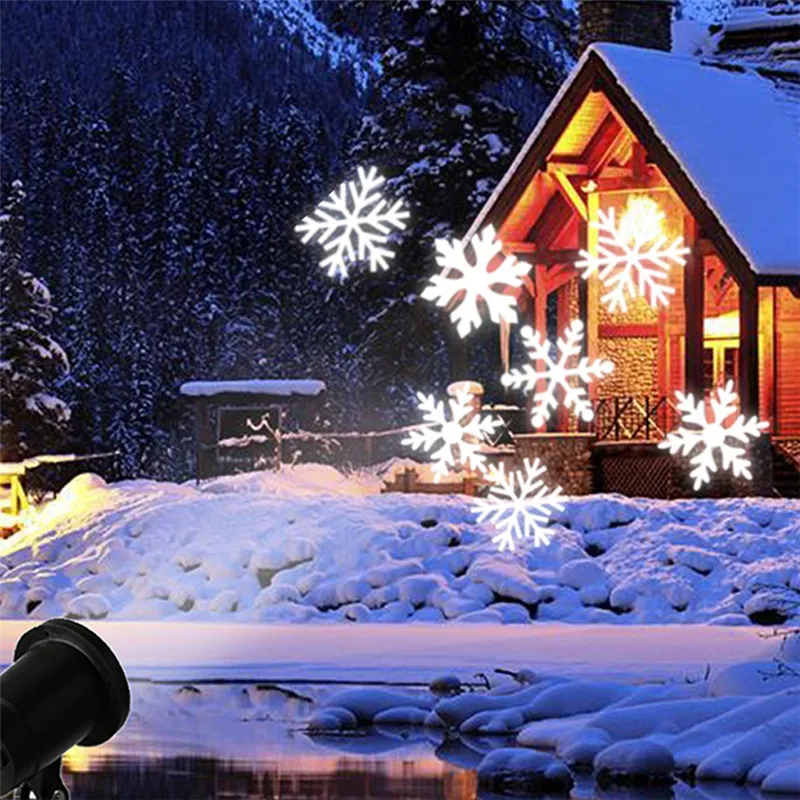 

Waterproof Snowflake LED Stage Light Home Garden Landscape Christmas Outdoor Projector Lamps Snowfall Spotlight