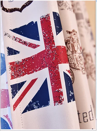cloth curtain Британский стиль, национальный флаг, Детская мультяшная занавеска, Полиэстеровая занавеска для детской спальни - Цвет: cloth curtain