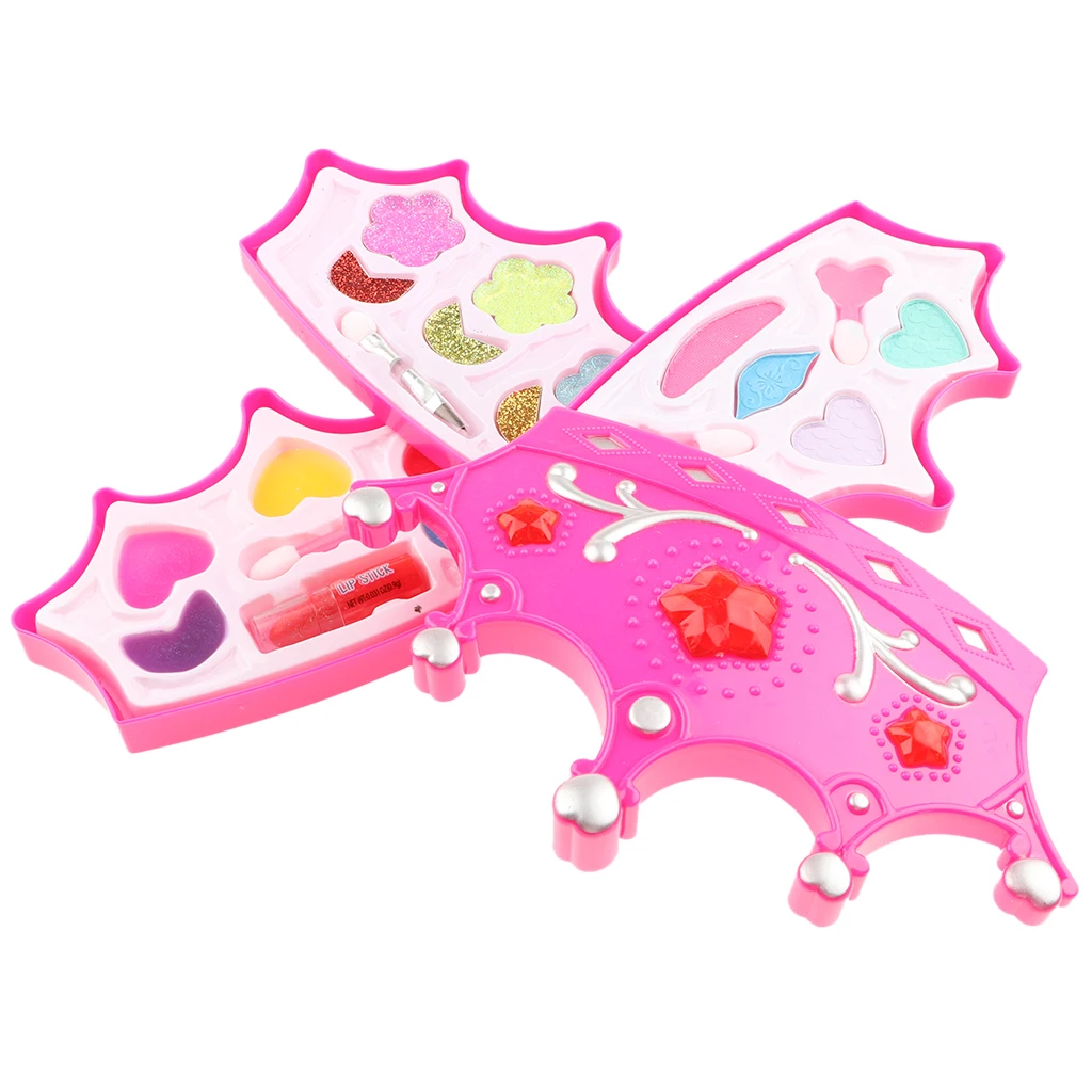 Детские косметические игрушки Корона красоты Набор для девочек с помадой тени