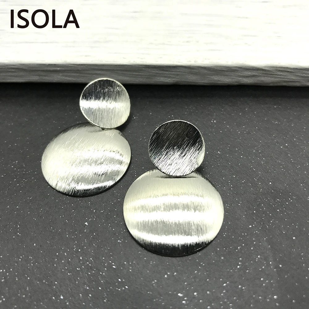 Минималистичные многоярусные серьги ISOLA круглые капли простые в стиле бохо