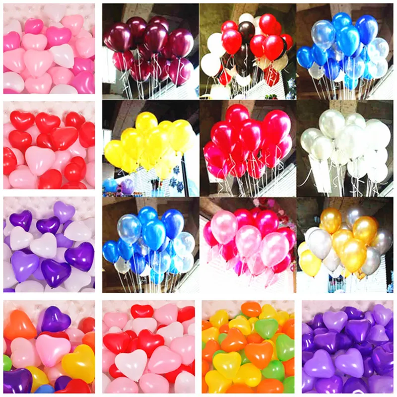 

5pcs 10inch 2.2g Rose Gold Balloons Latex Birthday Wedding Supplies Heart Balloons Colorful Party Air Balls Kids Inflatable Toys