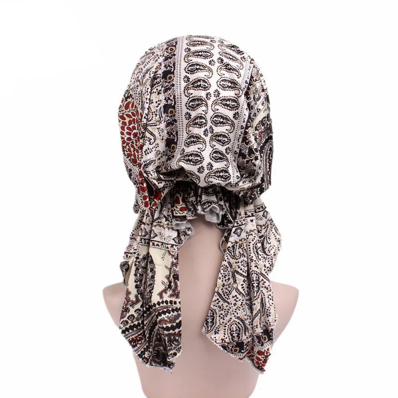 2020 Новый Для женщин Цветочный тюрбан шляпа Индия Кепки се мусульман Кепка Chemo