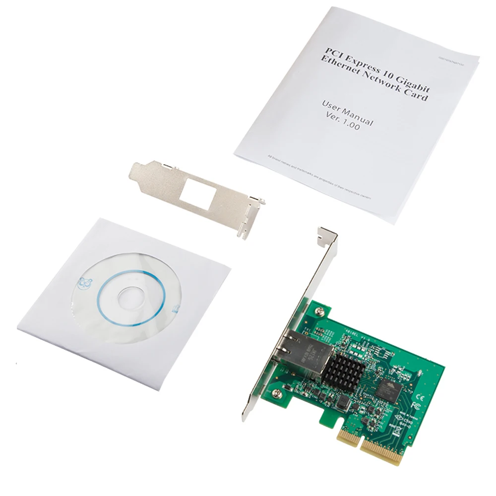 PCIe 10 гигабитная Ethernet Сетевая карта PCI express к 1 порту RJ45 адаптер 10/100/1000/10000