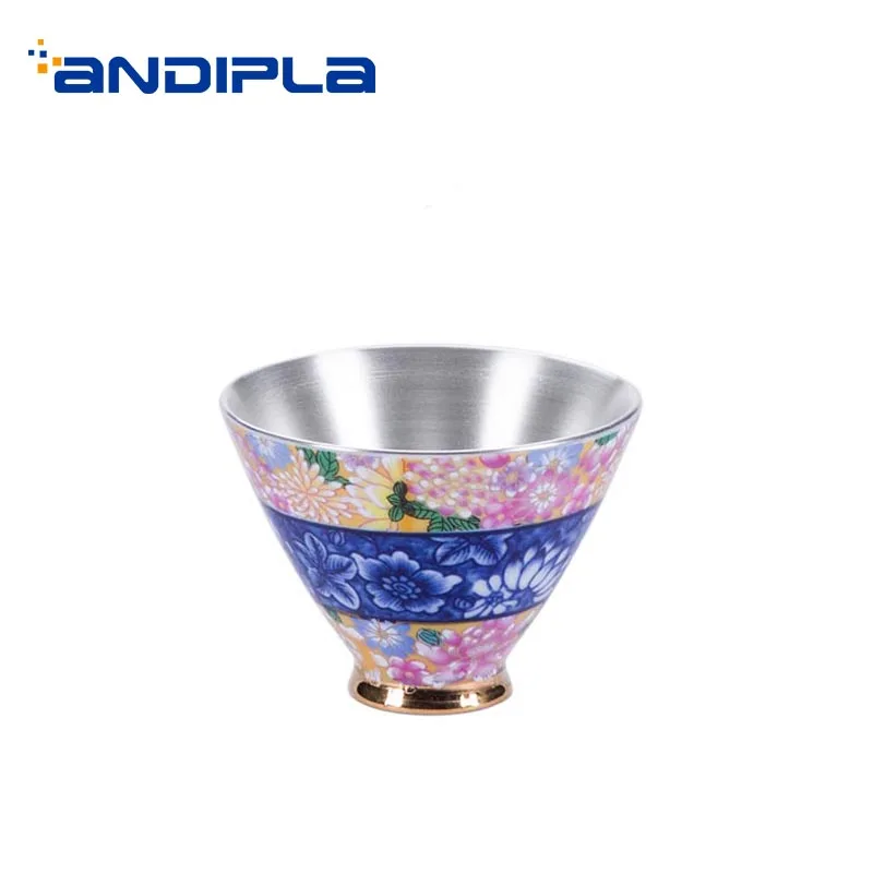 

50ml Jingdezhen Porcelain Teacup Hand Painted Enamel Pattern Silver Drinkware Office Tea Ceremony Master Tea Bowls Tea Cups Gift