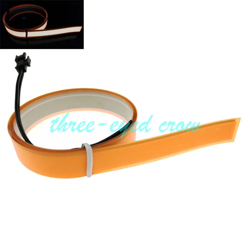 8 цветов, 1 м x 1 см, EL Strip EL tape, светодиодный, с USB, 5 В, устойчивый на водителе для автомобиля, авто, вечерние, фестивальные, дома в качестве праздничного освещения - Испускаемый цвет: Orange