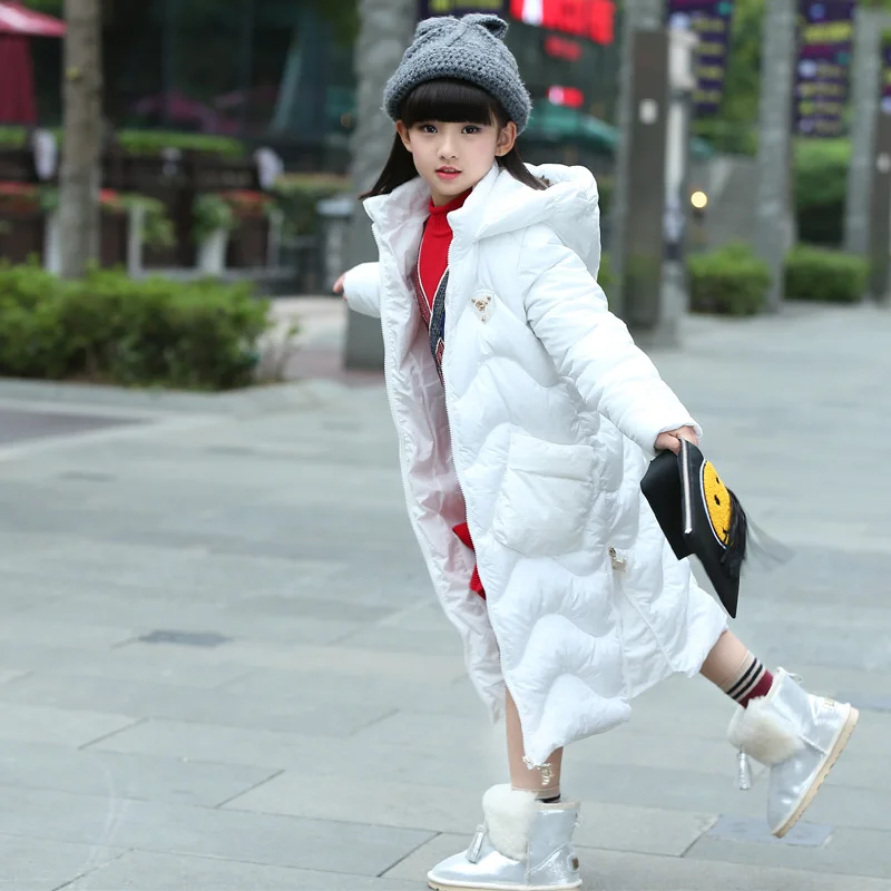 2018 зимняя длинная куртка с хлопковой подкладкой для девочек детей стиль