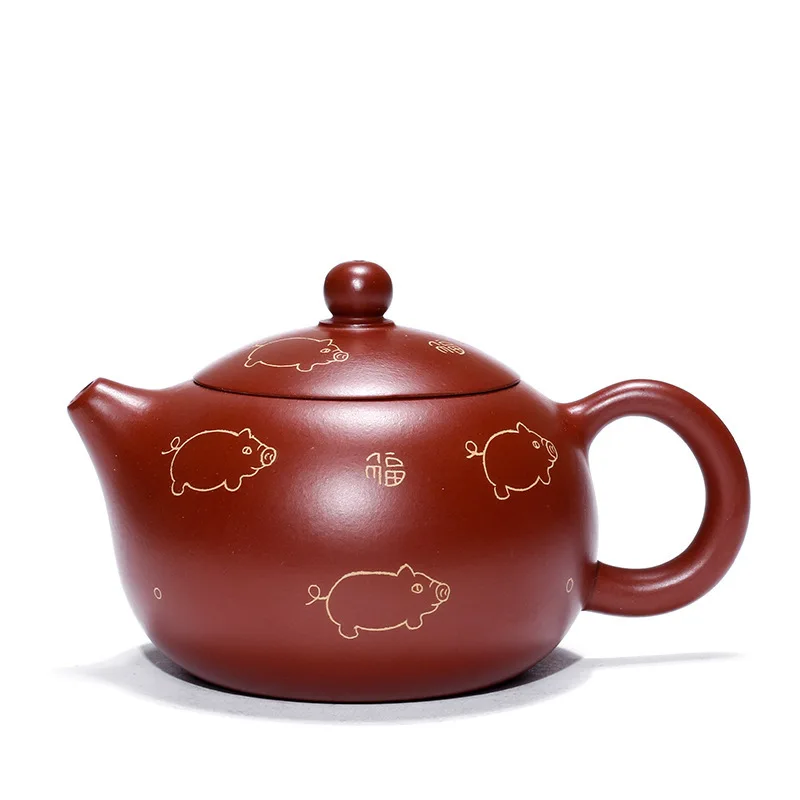

Teapot Pig Blessing Xi Shi Bright Red Robe Famous Fan Se Hong Handcraft Travel Tea Set Tiny The Shang Dynasty Deliver Goods