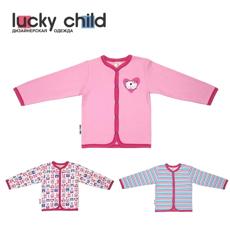 Кофточка Lucky Child для девочек варианты расцветок (Любовь) [сделано в России