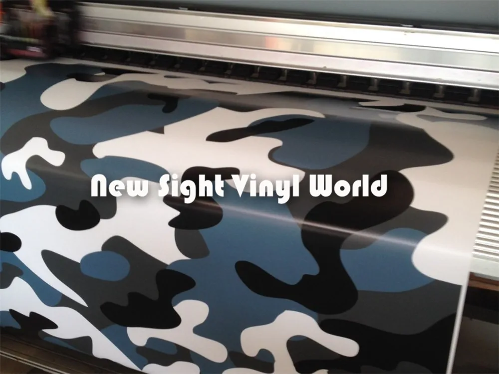 

Jumbo Blue Tiger Camouflage Vinyl Wrap Film Blue Tiger Camo Vinyl Car Wrap Air Drain Vehicle Wraps Size:1.50*30m/Roll