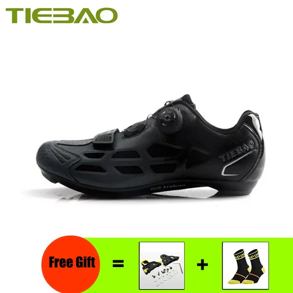 Cleats with 1259A B Tiebao sapatilha ciclismo самоблокирующиеся мужские wo мужские профессиональные велосипедные ботинки для шоссейного велосипеда обувь для верховой езды - Цвет: Cleats with 1259A B