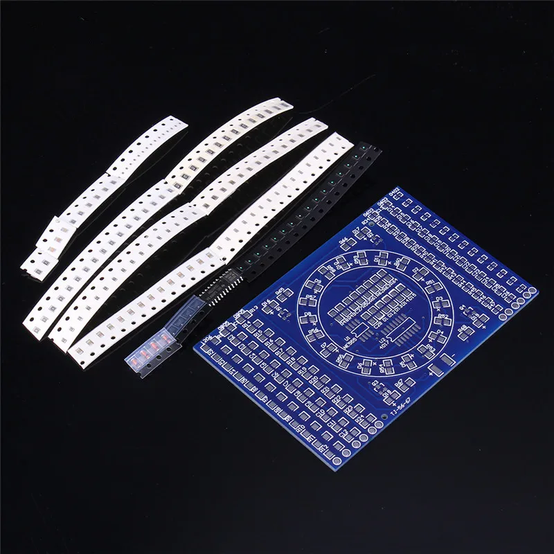 CD4017 вращающийся светодиодный SMD NE555 паяльная тренировочная доска DIY Kit Fanny Skill Training