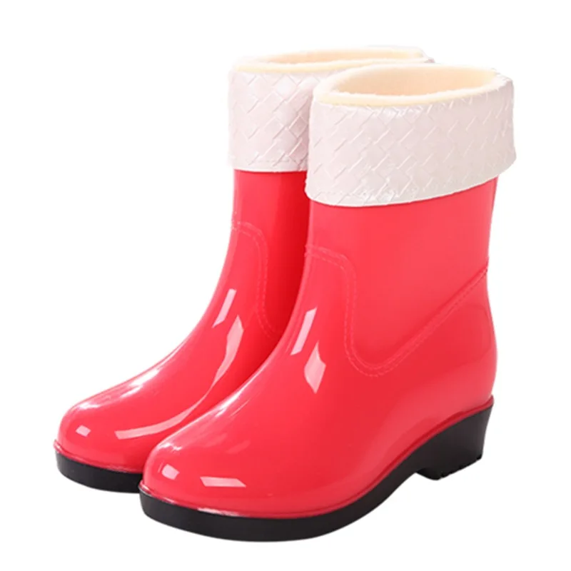 Женские резиновые сапоги из ПВХ для дождливой погоды зима 2019 | Обувь