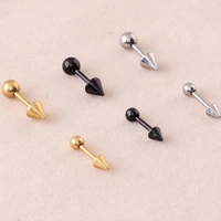 2 piece 1 2x8x3mm 4mm new ball and spike tragus piercing stud earring tragus ear piercing body jewelry