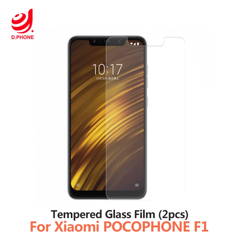 2 шт протектор экрана из закаленного стекла для Xiaomi POCOPHONE F1 Высококачественная Защитная стеклянная пленка