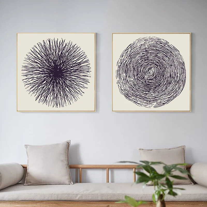 Modern Canvas Painting Abstract Nordic Posters Large Tree Rings Pictures Prints Art Wall for Bedroom Home Decor No Frame quadro | Дом и сад