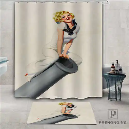 Индивидуальный pin-up-girl (4) водонепроницаемый занавеска для душа коврик дома ванной