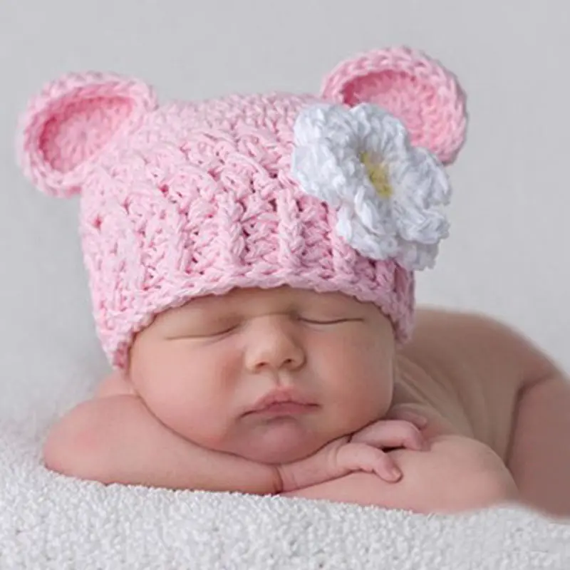 Милая детская зимняя вязать вязания шапочки Шапки Кепки для маленьких Обувь