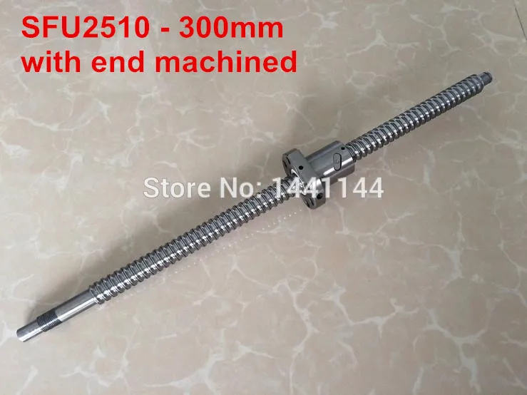 

Шариковый винт SFU2510- 300 мм с шаровой гайкой с наконечником BK20/BF20