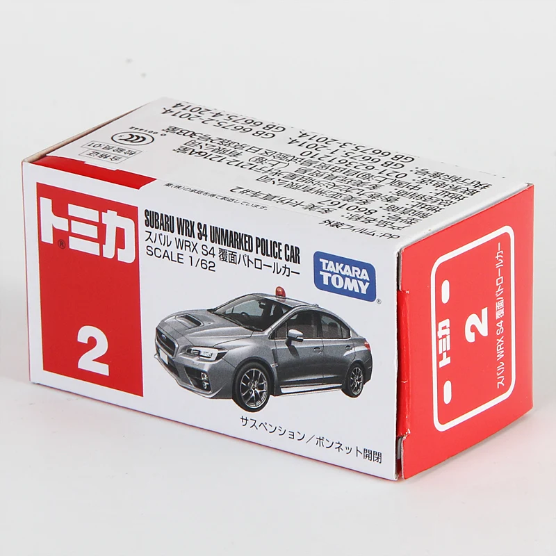 Takara Tomy Tomica 1/62 Subaru WRX немаркированная Полицейская машина металлическая литая под