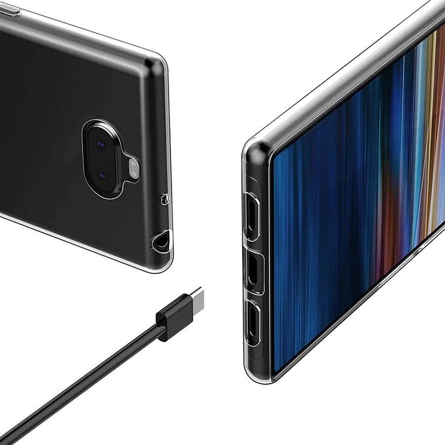 Мягкий прозрачный ТПУ чехол для Sony Xperia 1 10 XZ XZ1 XZ2 Compact XZs XZ3 Premium XA XA1 Plus XA2 ультра